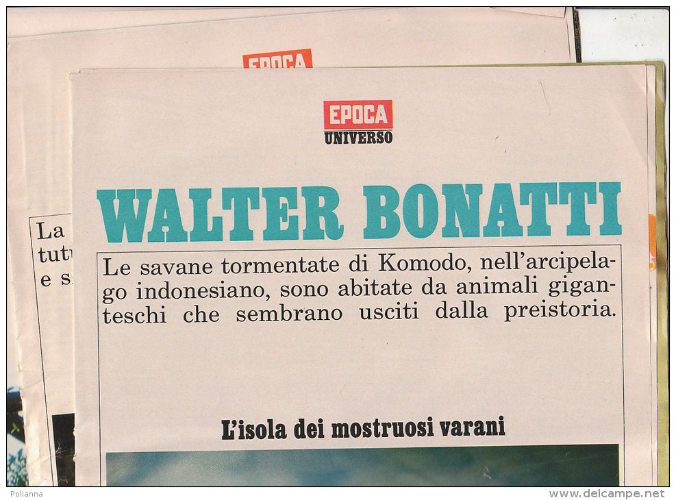 RA#43#01 Inserti EPOCA Anni '60 - WALTER BONATTI/VARANI DI KOMODO/TIGRE E ANIMALI DI SUMATRA - Scientific Texts