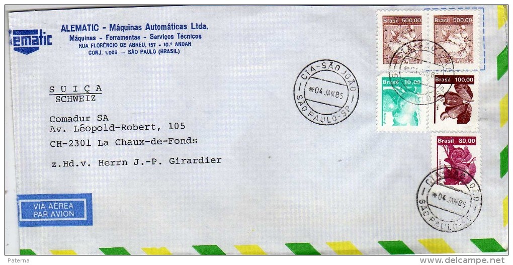 1968 Carta Aérea Brasil Sao Paulo  1985 - Airmail