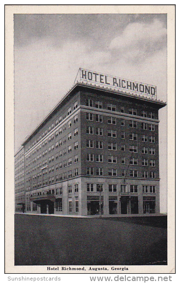 Georgia Ausgusta Hotel Richmond 1945 - Augusta