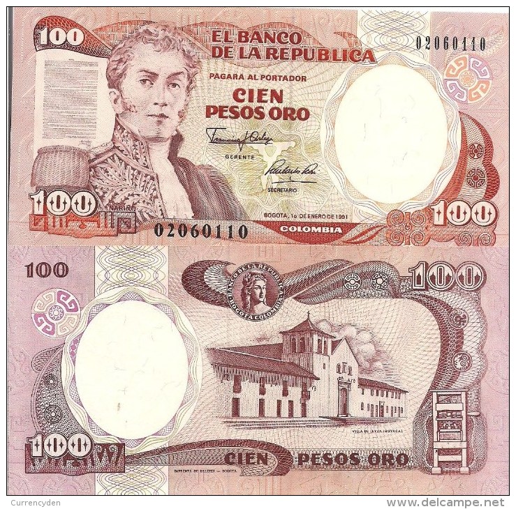 Colombia P426e, 100 Peso, Villa De Leyva (Boyaca), Old Printing Press - Colombia