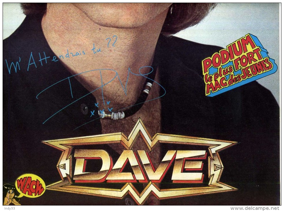 - POSTER DAVE   . DOUBLE PAGE DU MAGAZINE PODIUM 1979 . - Manifesti & Poster