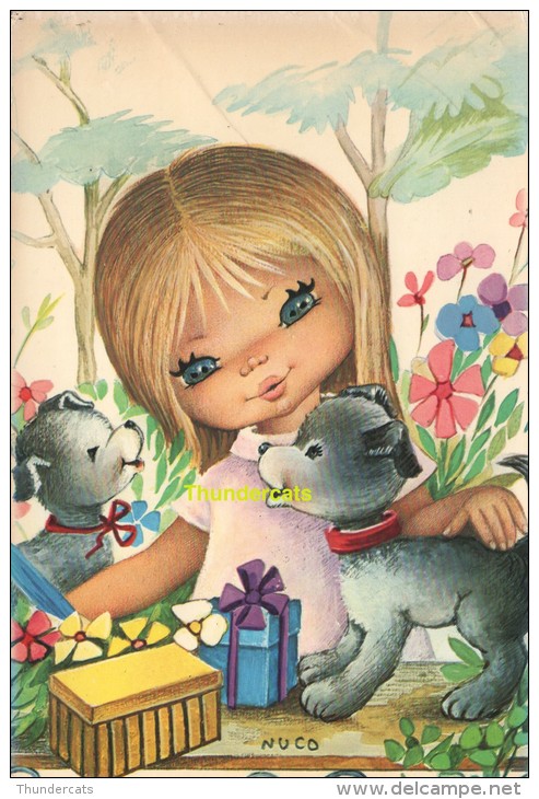 CPSM ENFANT ILLUSTRATEUR ** SEMI MODERN ARTIST SIGNED CHILDREN CARD **  NUCO - Dessins D'enfants