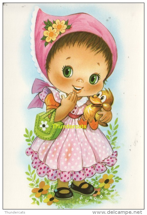 CPSM ENFANT ILLUSTRATEUR ** SEMI MODERN ARTIST SIGNED CHILDREN CARD **  EDIT.  PAGSA COLLECTION PERLA - Dessins D'enfants