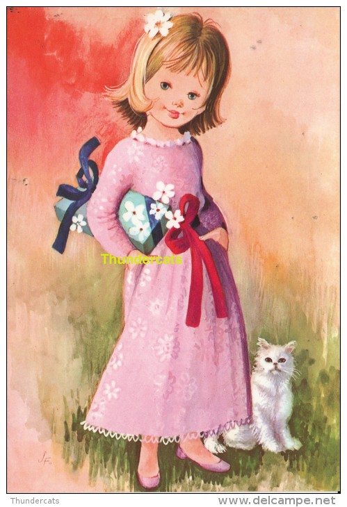 CPSM ENFANT ILLUSTRATEUR ** SEMI MODERN ARTIST SIGNED CHILDREN CARD - Dessins D'enfants