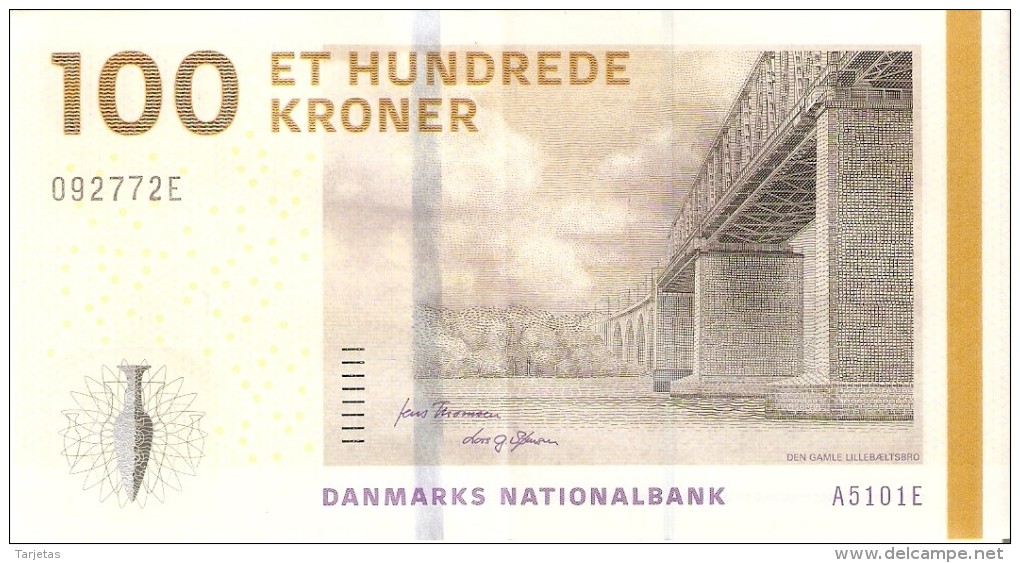 BILLETE DE DINAMARCA DE 100 KRONER DEL AÑO 2009  (BANKNOTE) - Denmark