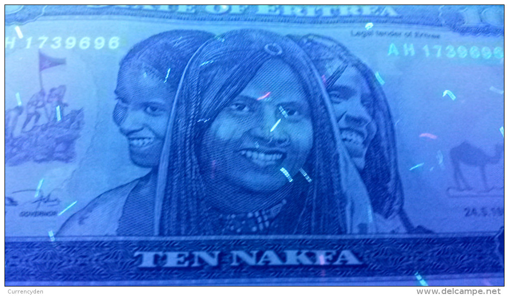 Eritrea P3, 10 Nafka, 1997, 3 Woman, Camel, Women / Truck, Viaduct, $7+CV - Eritrea