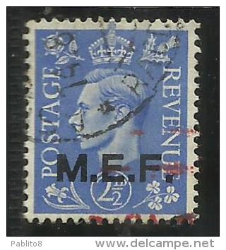 COLONIE OCCUPAZIONI STRANIERE MEF 1943 - 1947 M.E.F. 2 1/2 P USED - Occ. Britanique MEF