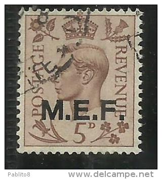 COLONIE OCCUPAZIONI STRANIERE MEF 1943 - 1947 M.E.F. 5 P USED - Occ. Britanique MEF