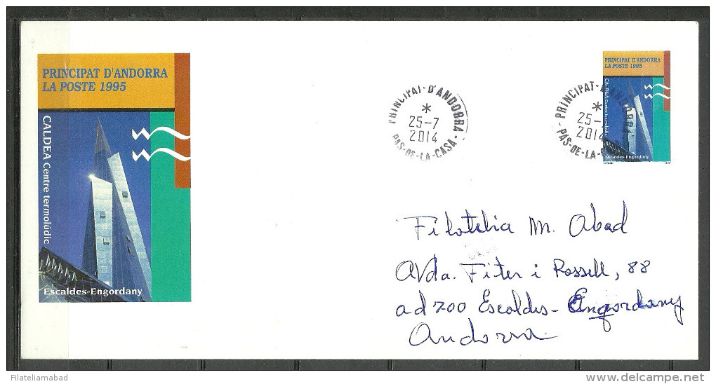 ANDORRA- CORREO FRANCES CARTA CIRCULADA  SOBRE PRET A PORTER  (N.P-1.C.07.14) - Covers & Documents