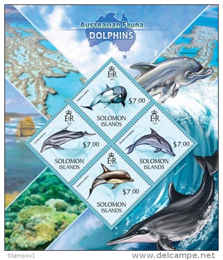 Solomon Islands. 2013 Dolphins. (415a) - Dolphins