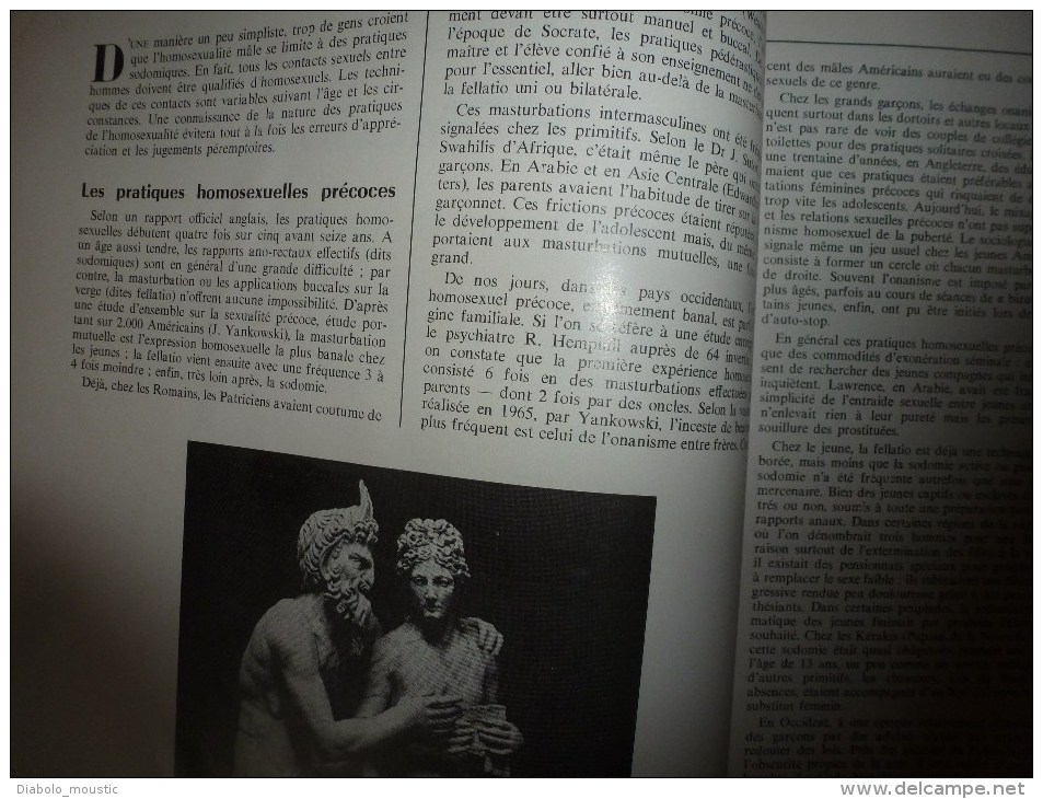 1970 :LE CRAPOUILLOT Les Pédérastes (Légende des sexes; Faute au Soleil ?; Comportement; Avec les femmes; Pédé...putés)