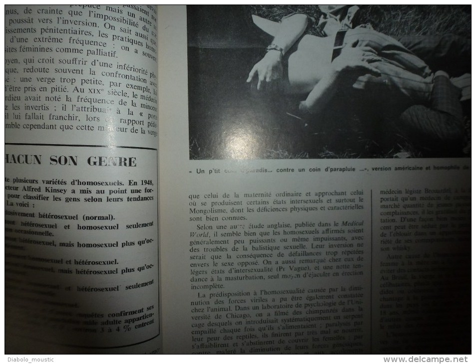 1970 :LE CRAPOUILLOT Les Pédérastes (Légende des sexes; Faute au Soleil ?; Comportement; Avec les femmes; Pédé...putés)