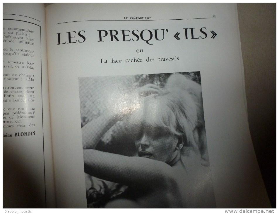 1970 :LE CRAPOUILLOT Les Pédérastes (Légende des sexes; Faute au Soleil ?; Comportement; Avec les femmes; Pédé...putés)