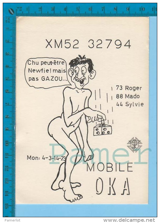 Sexy QSL Mobile OKA Montreal Quebec Canada  ( XM-52.., CB Radio ) Recto/verso - CB