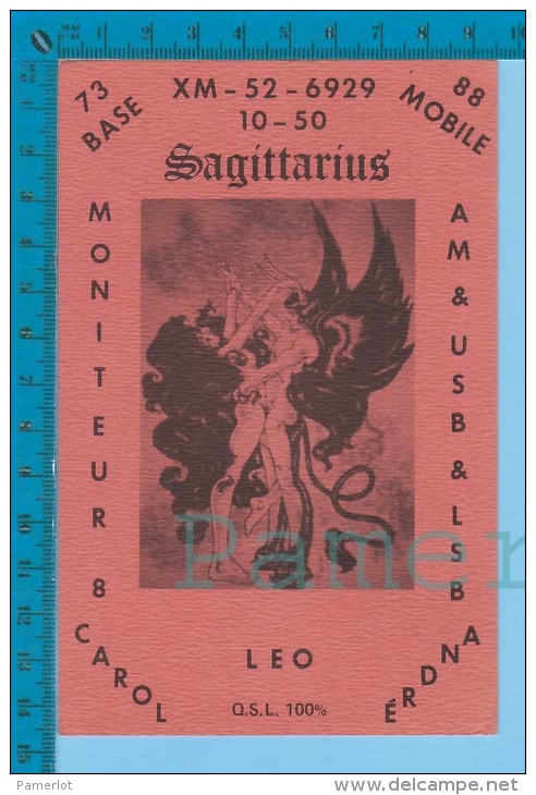 Sexy QSL  Base Mobile Sagitarius Montreal Quebec Canada ( XM-52.., CB Radio ) Recto/verso - CB