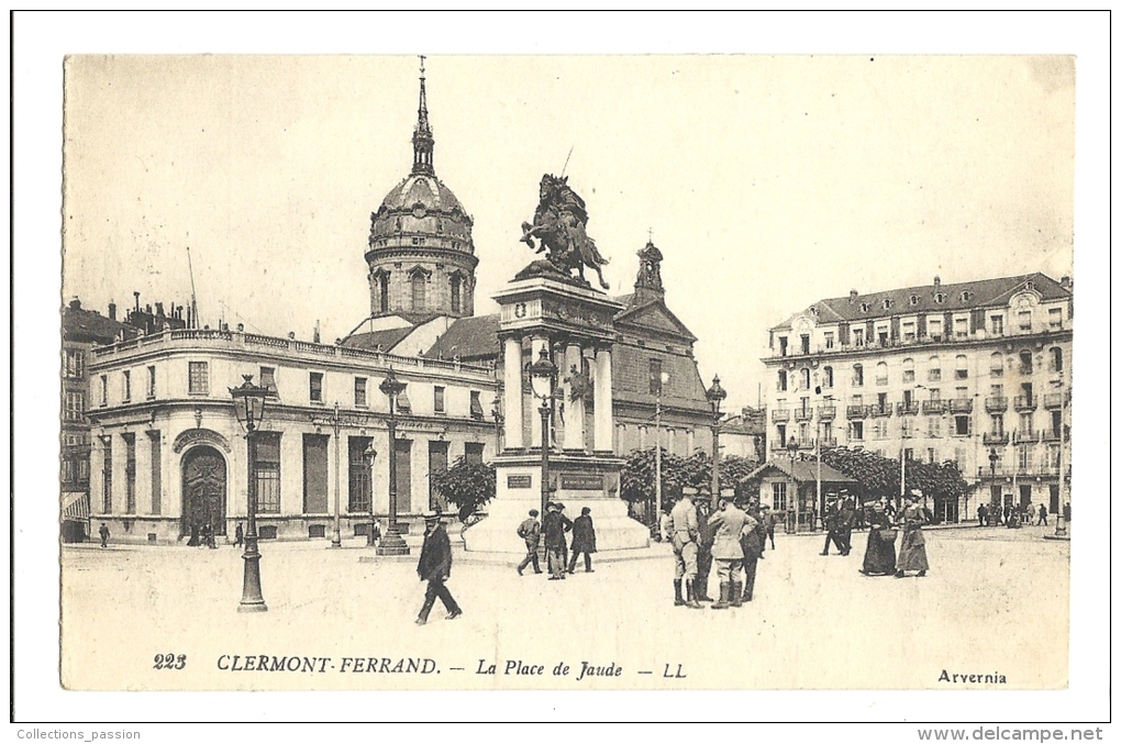 Cp, 63, Clermont Ferrand, La Place Jaude, écrite 1918 - Clermont Ferrand