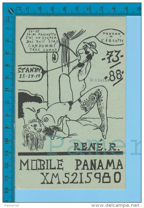 Sexy QSL Mobile Panama ( XM-52.., CB Radio ) Recto/verso - CB-Funk