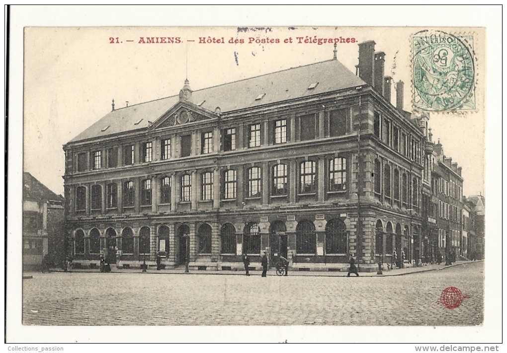 Cp, 80, Amiens, Hôtel Des Postes Et Télégraphes, Voyagée - Amiens