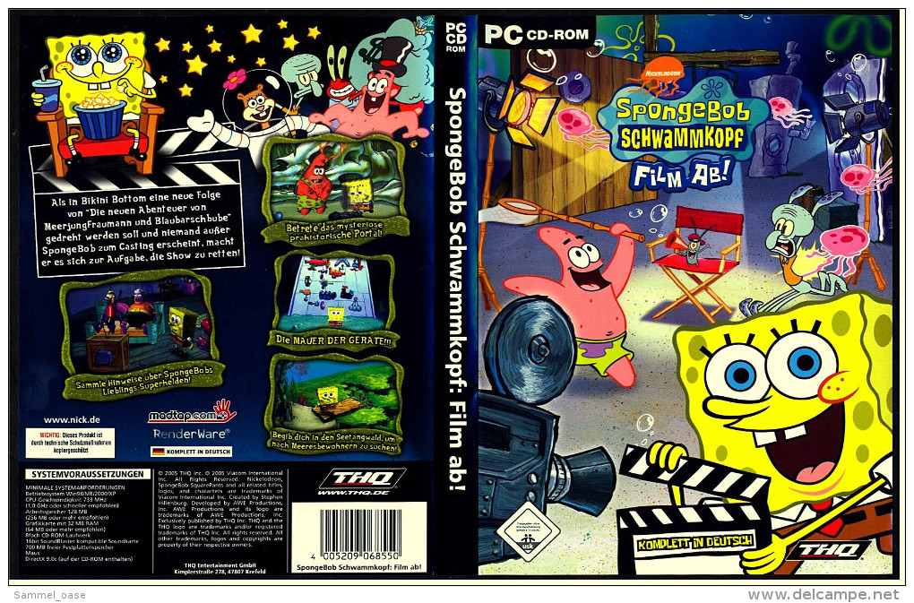 PC - Spiel  (CD-ROM) :  SpongeBob Schwammkopf - Film Ab! - PC-Spiele