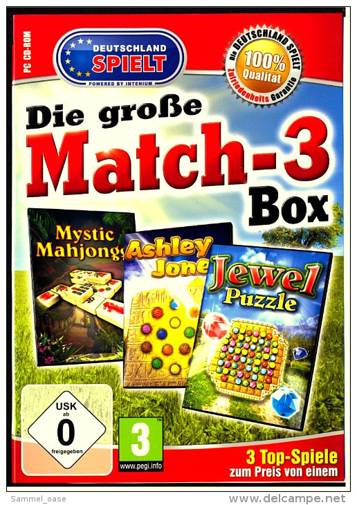 PC - Spiel  (CD-ROM) :  Match 3 Box : Mystic Mahjongg + Jewel Puzzle + Ashley Jones - PC-Spiele