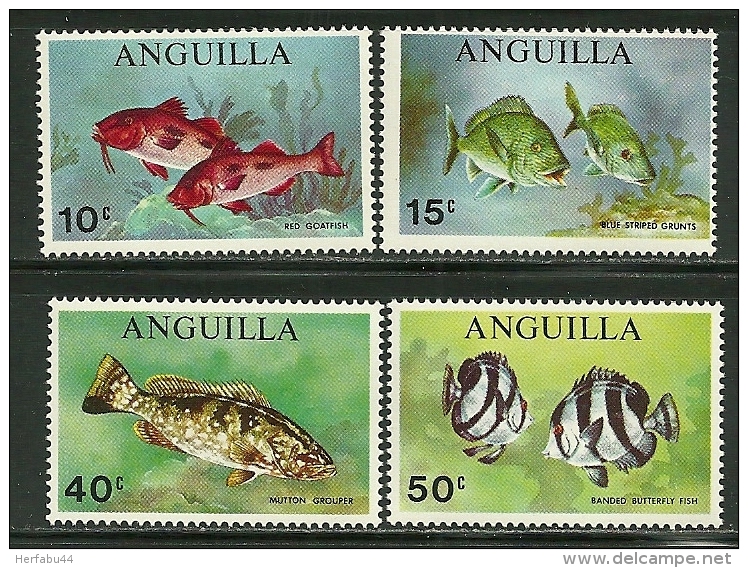 Anguilla     "Fishes"     Set     SC# 83-86    MNH** - Anguilla (1968-...)