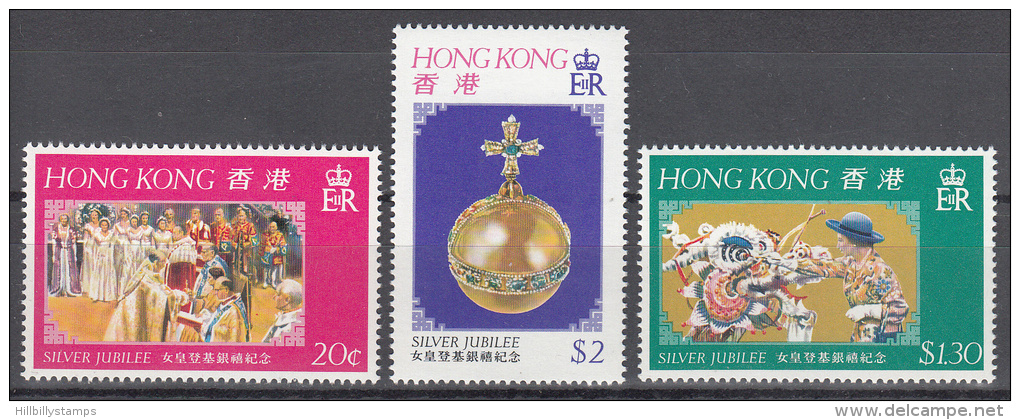 Hong Kong    Scott No.   335-37    Mnh     Year  1977 - Unused Stamps