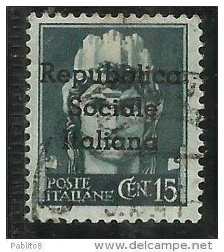 EMISSIONI LOCALI TERAMO 1944 CENT. 15 USATO USED - Ortsausgaben/Autonome A.