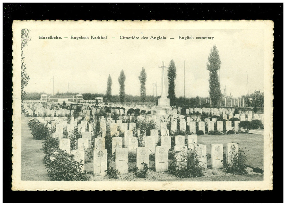 Cimetière Cementery Oorlogsbegraafplaats Kerkhof :  Harelbeke  Cimetière Anglais  English Cemetery - Cimetières Militaires