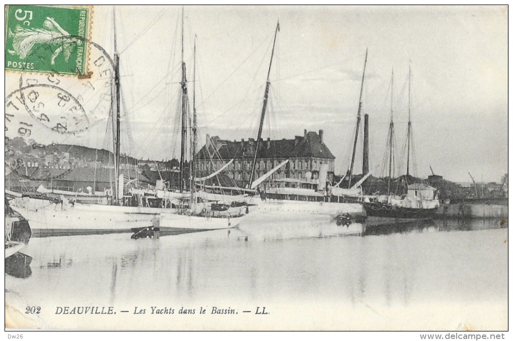 Deauville - Les Yachts Dans Le Bassin - Carte LL N°202 - Deauville