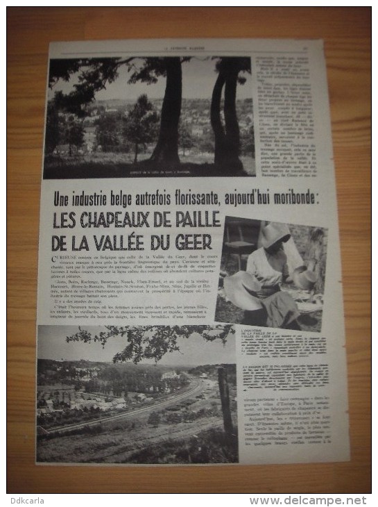 Reportage Met Foto´s Uit Oud Tijdschrift 1933 - Les Chapeaux De Paille De La Vallée Du Geer - Une Industrie Belge Autref - Non Classés