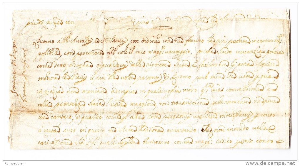 Vorphila 1676 Brief Mit Inhalt Von Smyrna Nach Florenz - ...-1858 Vorphilatelie