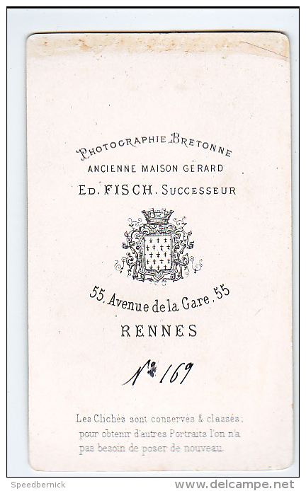 23876 Photographie Ancienne - Rennes 35 France -Photographe Fisch Ucc Gerard -av Gare 55 - Homme Relief - Personnes Anonymes