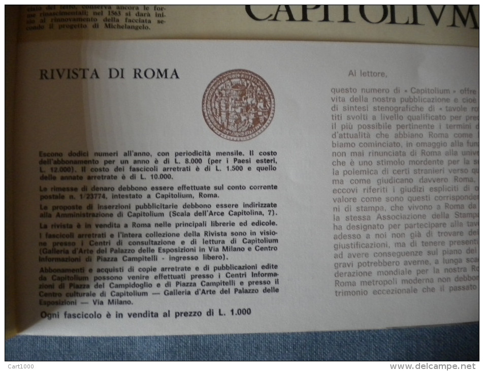 CAPITOLIUM 11 NOVEMBRE 1967 - Altri & Non Classificati