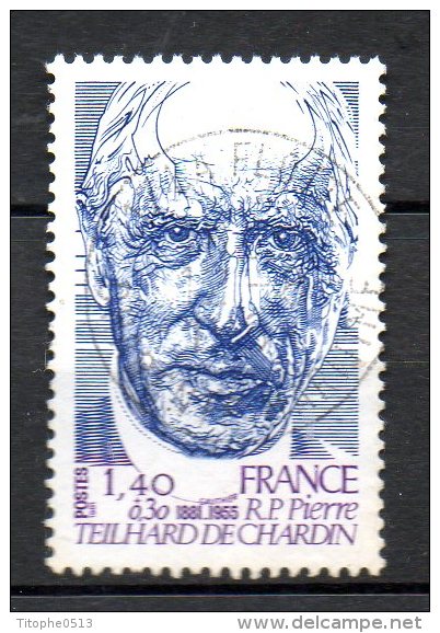 FRANCE. N°2152 Oblitéré De 1981. P. Teilhard De Chardin. - Theologen