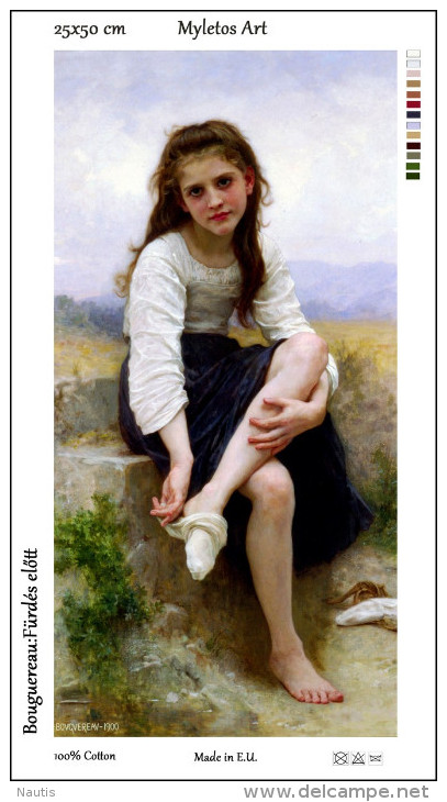 New Tapestry, Gobelin, Picture, Print, Bouguereau, Before Bathing, Girl - Altri & Non Classificati