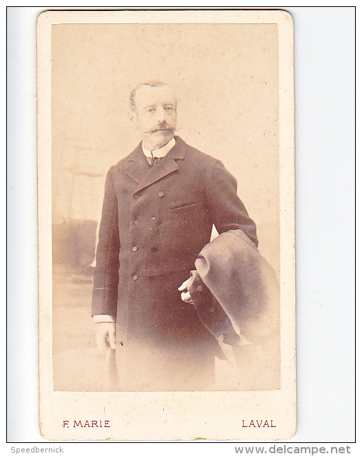 23904 Photographie Ancienne - Photographe F Marie Rue Mazagran Laval 53 -homme - Personnes Anonymes