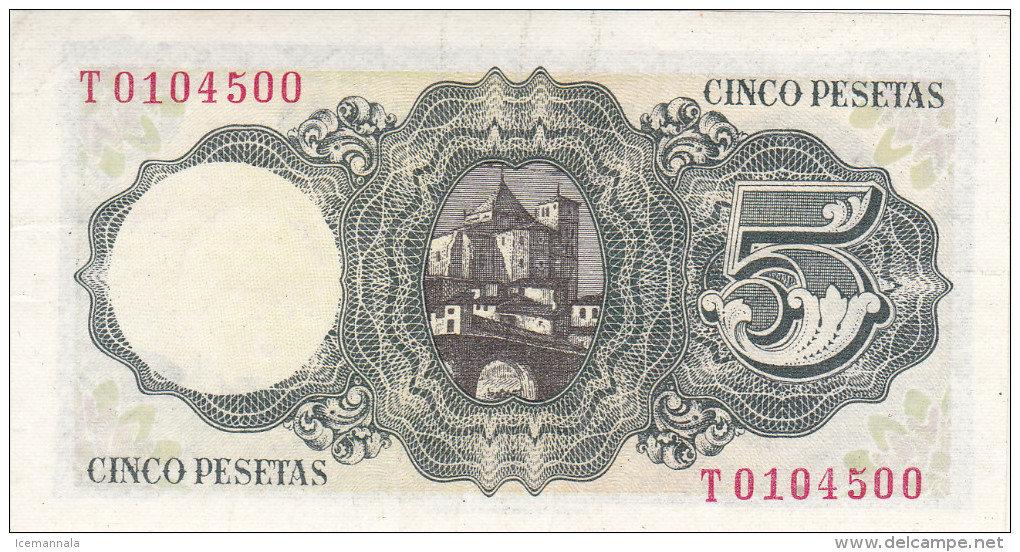 5 PTS ESTADO ESPAÑOL   1951 - 5 Pesetas