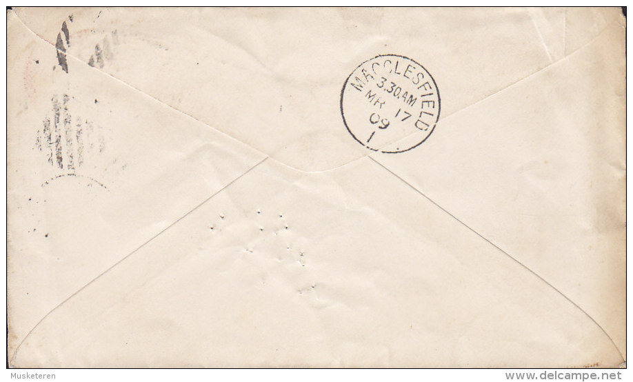 Canada Postal Stationery Ganzsache Entier 2 C Edward VII. GOLDEN (B.C.) 1903 To MACCLESFIELD England (2 Scans) - 1903-1954 Rois