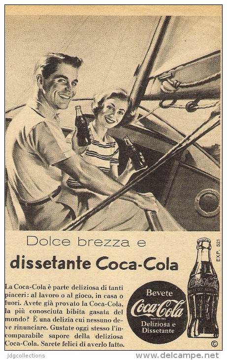 # COCA COLA Italy 1950s Advert Pubblicità Publicitè Reklame Food Drink - Advertising Posters