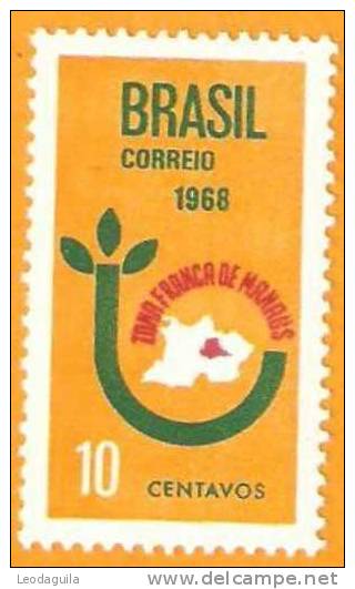 BRAZIL #1077 -  Zona Franca De Manaus  - 1968 - Ungebraucht