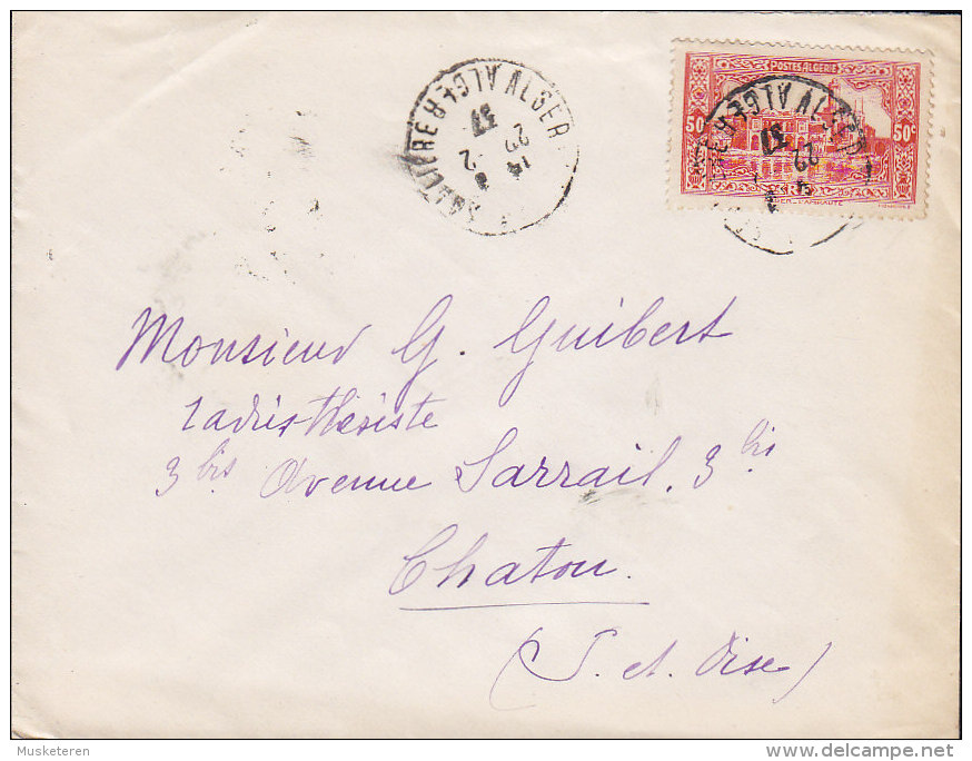 Algeria Algerie SAULIERE 1937 Cover Lettre To CHATOU Seine Et Oise France - Lettres & Documents