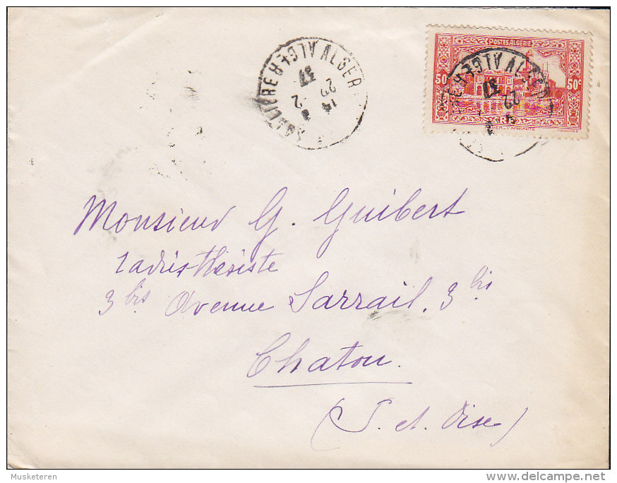 Algeria Algerie SAULIERE 1937 Cover Lettre To CHATOU Seine Et Oise France - Covers & Documents