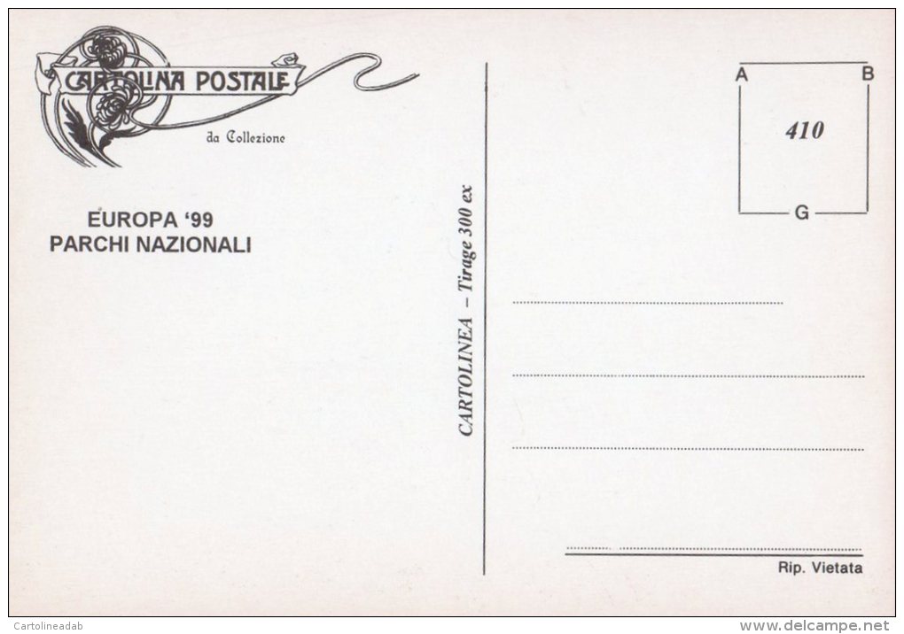 [DC0410] CARTOLINEA - ADVENTURE! - EUROPA '99 - PARCHI NAZIONALI - Briefmarken (Abbildungen)