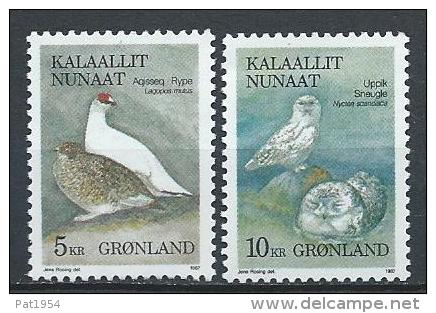Groënland 1987 N°164/165 Neufs  Oiseaux - Unused Stamps