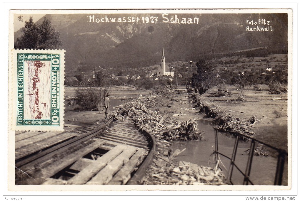 FL - Überschwemmung - Hochwasser 1927 Schaan - Liechtenstein