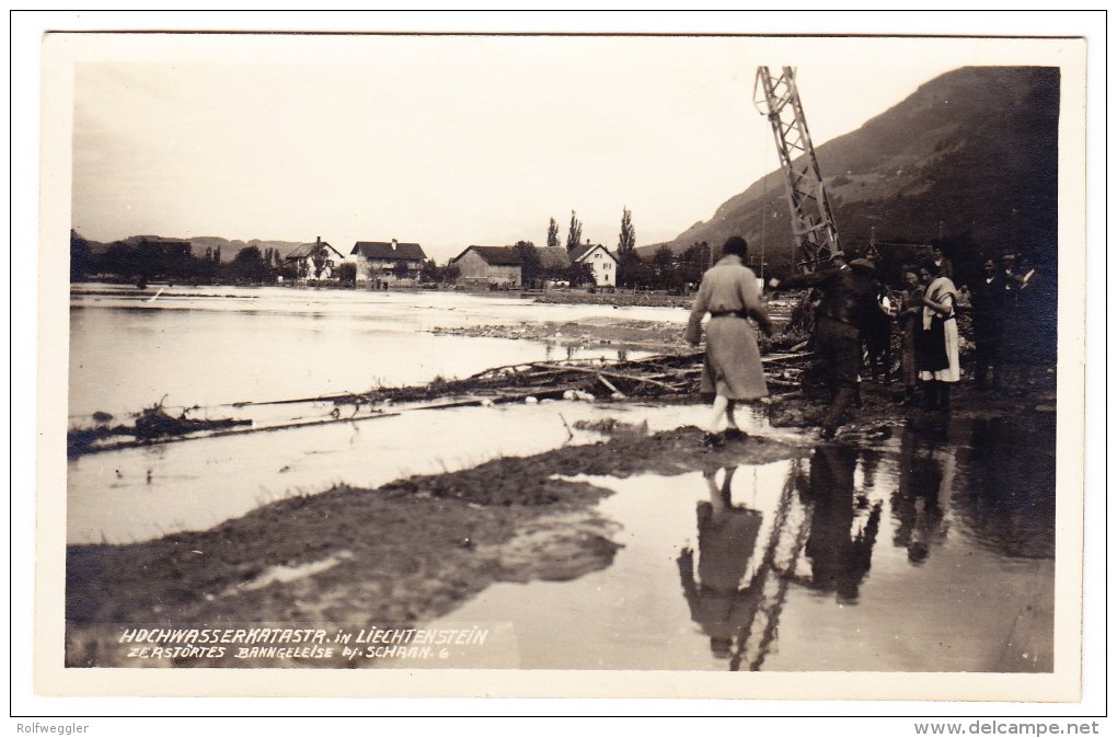 FL - Hochwasserkatastroph In Liechtenstein - Zerstörtes Bahngleise Bei Schaan - Liechtenstein