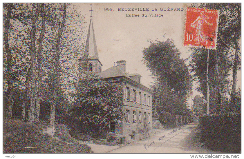 Beuzeville La Guérard  " Entrée Du Village " - Ourville En Caux