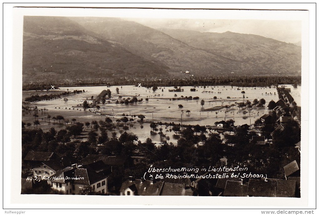 FL - Überschwemmung -  Rheindambruchstelle Bei Schaan - Liechtenstein