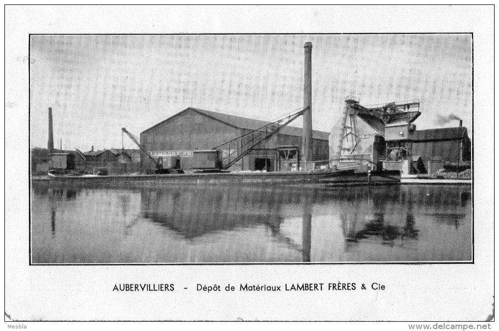 2 Images  Recto - Verso -  CORMEILLES En PARISIS -  AUBERVILLIERS -  Dépots De Bois Et De Matériaux  LAMBERT Frères - Autres & Non Classés