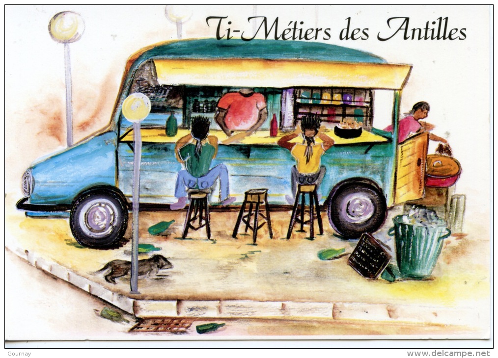 Antilles Françaises : Ti Métiers Des Antilles  : Marchands De Beignets Accras Jus Locaux - Illustrateur Evanor Ficadiere - Altri & Non Classificati